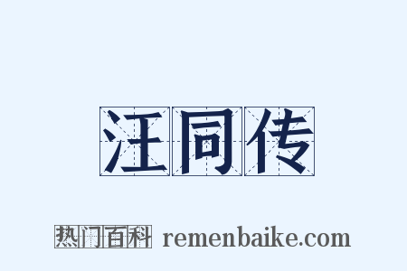 汪同传是什么意思的图片